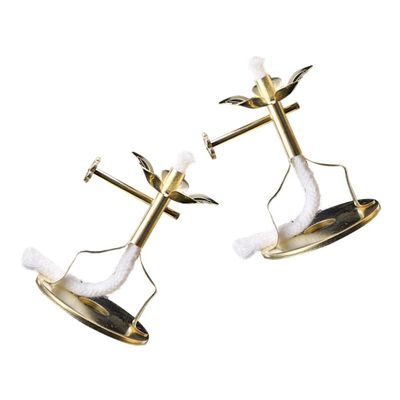 2pcs Buddha Lamp Wick Holder with Telescopic Stand