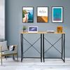 Folding Laptop Computer Desk, Standing Desk, 31in Small Desk for Sitting or Standing, No Need to Assembly, Suitable for Home, Office, Writing (Wood Board Color) view 4