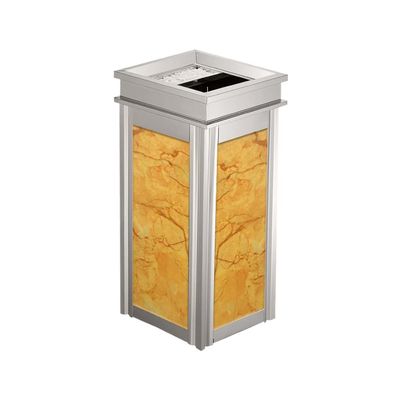 Cigarette Butt Receptacle Ashtray Trash Can Outdoor Indoor Elevator Corridor Ashtray Trash Can Square Trash Can (two-piece Set) Outdoor Floor Stand Commercial Ashtray (Color : H)