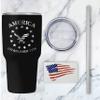 1776 America 30oz Patriotic Tumbler - American Flag Tumbler Travel Mug - Patriotic Coffee Travel Mug - Double Insulated 30oz Tumbler - Engraved in the USA - (America 1776) view 3