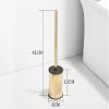 TYZK Shower Shelves Stainless Steel Black Toilet Scrub Cleaning Brush Set, Gold Toilet Brush Holder with Brush Bathing Accessories (Color : Gold) view 2