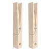 2 Wooden Clothespins, 12-Inch Giant Clothespin Towel Rack, Wooden Natural Giant Clothespins for DIY Crafts, Wedding and Bathroom Decoration (Log) view 1