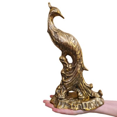 Anatolica Phoenix Brass Statue Fire Bird Symbol of Resurrection Mythical Simurgh