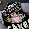 Thuswarm Cake Blanket Yes I Really Do Need All These Cakes Flannel Throw Blanket Warm Cozy Soft Plush Blankets for Bed Couch Sofa Room Decoration Gifts 4030 XSmall for Pets view 2