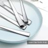 10-Piece Silverware Set, E-far Stainless Steel Flatware Set Service for 2, Modern Tableware Cutlery Set for Home and Restaurant, Square Edge & Mirror Finish, Dishwasher Safe view 4