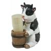 Farm Bovine Holstein Cow Wood Barrel Toothpick Holder with Toothpicks view 1