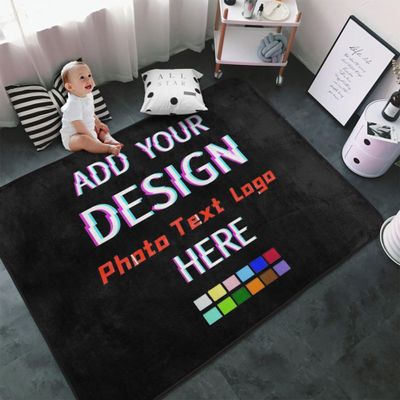 buxvhre Custom Rug Personalized Area Rug Add Your Photo Text Non-Slip Bath Rug Door Mat for Home Bedroom Decorative (72" x 48")