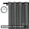 Fcosie Extra Long Curtains 10-24 ft Length, Natural Linen Blend Drapes for High Living Room Bedroom Loft, Privacy High Ceiling Drapery with Grommet Top, 1 Panel, 50" Wx168 L, Dark Grey view 3