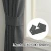 Fcosie Extra Long Curtains 10-24 ft Length, Natural Linen Blend Drapes for High Living Room Bedroom Loft, Privacy High Ceiling Drapery with Grommet Top, 1 Panel, 50" Wx168 L, Dark Grey view 4