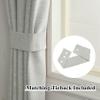Fcosie Extra Long Curtains 10-24 ft Length, Natural Linen Blend Drapes for High Living Room Bedroom Loft, Privacy High Ceiling Drapery with Grommet Top, 1 Panel, 50" Wx168 L, Fog (18#) view 4