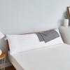 Acanva Fluffy Bed Sleeping Side Sleeper Body Pillow Insert, 20 x 60with Grey Pillowcase, White view 1