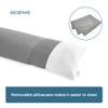 Acanva Fluffy Bed Sleeping Side Sleeper Body Pillow Insert, 20 x 60with Grey Pillowcase, White view 4