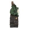 12" H Green Frog Prince Holding 'Kiss Me' and 'Welcome' Sign view 4
