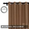 Fcosie Extra Long Curtains 10-24 ft Length, Natural Linen Blend Drapes for High Living Room Bedroom Loft, Privacy High Ceiling Drapery with Grommet Top, 1 Panel, 50" Wx168 L, Orange Copper view 3