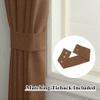 Fcosie Extra Long Curtains 10-24 ft Length, Natural Linen Blend Drapes for High Living Room Bedroom Loft, Privacy High Ceiling Drapery with Grommet Top, 1 Panel, 50" Wx168 L, Orange Copper view 4