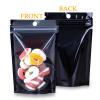 100 Pack Mylar Bags Smell Proof Bags, Resealable Stand Up Food Storage Bags Packaging Foil Pouch Bag with Clear Front Window for Cookies, Snack, Jewelry (8x12+4inch) view 4
