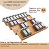 Angimio Bamboo Spice Rack Drawer Organizer - 8 Piece Set - 8" or 16" Wide view 2