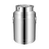 Milk Can with Silicone Sealed Lid, 201 Stainless Steel Milk Transport Bucket Wine Pail Bottle Milk Jug Keg Oil Barrel Tea Canister Dairy Pot 5-88L Optional (Silver),35L view 1