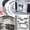 Milk Can with Silicone Sealed Lid, 201 Stainless Steel Milk Transport Bucket Wine Pail Bottle Milk Jug Keg Oil Barrel Tea Canister Dairy Pot 5-88L Optional (Silver),35L view 3