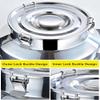 Milk Can with Silicone Sealed Lid, 201 Stainless Steel Milk Transport Bucket Wine Pail Bottle Milk Jug Keg Oil Barrel Tea Canister Dairy Pot 5-88L Optional (Silver),35L view 4