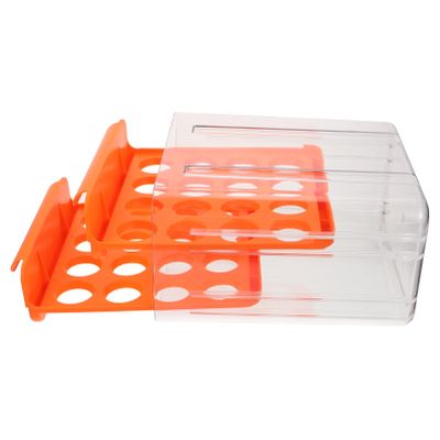 Zerodeko Double Storage Box Transparent Drawer-type Organizer for Refrigerator Compact for Home and Picnic Use
