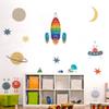 IARTTOP Cartoon Universe Rocket Wood Sign for Playroom Rule Wooden Hanging, Funny Outer Space Wall Decor for Boy Room, Universe Space Wall Art Door Sign, Rocket Shape Nursery Art Kids Game Room Decor view 4