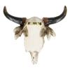 7.5" W Southwestern Indian Spirit Sun Dreamcatcher Bull Skull Wall Plaque view 2