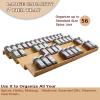 Angimio Bamboo Spice Rack Drawer Organizer - 8-Piece Set - 13" Wide Per Piece - Combine Into 26" Wide Rack view 2