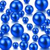 150 Pieces Vase Filler Faux Pearls Vase Makeup Beads No Hole Gloss Bead Mixed Sizes Round Pearl for Home Party Wedding Decor, 8/14/20 mm(Royal Blue) view 1