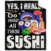 Thuswarm Sushi Blanket Yes I Really Do Need All These Sushi Flannel Throw Blanket Plush Blankets for Bed Couch Sofa Room Decoration Gifts Gifts 8060 Large for Adult Men Women view 1