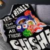 Thuswarm Sushi Blanket Yes I Really Do Need All These Sushi Flannel Throw Blanket Plush Blankets for Bed Couch Sofa Room Decoration Gifts Gifts 8060 Large for Adult Men Women view 2