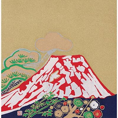 4545cm Japanese Furoshiki, Silk Fabric, Wrapping Cloth, Handmade, Gift for Wife, Kyoto Souvenir, Fujisan Mt.Fuji Tamako Kataoka (Syouchikubai Fujisan)