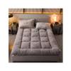 Plush Futon Mattress Floor Mattress Twin Mattress Topper Down Alternative Pillow Topper 10cm Thick Mattress Pad Thicken Sleeping Pad Foldable Roll Up(Grey,180x220cm) view 1