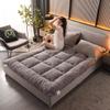 Plush Futon Mattress Floor Mattress Twin Mattress Topper Down Alternative Pillow Topper 10cm Thick Mattress Pad Thicken Sleeping Pad Foldable Roll Up(Grey,100x200cm) view 2