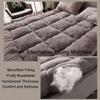 Plush Futon Mattress Floor Mattress Twin Mattress Topper Down Alternative Pillow Topper 10cm Thick Mattress Pad Thicken Sleeping Pad Foldable Roll Up(Pink,100x200cm) view 2