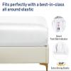 800 TC 4pc Sheet Set 100% Giza Cotton Soft & Smooth Deep Pocket Twin Extra Long Bed Size (39" x 80") Wine Solid Fit Up to 12-14 inch Deep Mattress view 2