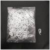 Cheeroyal 100 Pack White Plastic Curtain Hooks,Curtain Hooks White Curtain Header Tape Drapery Hooks for Door Curtain, Window Curtain,2.8x1.2 cm view 1
