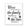 Blessing Rustic Sign with Wood Frame, Bless The Food Before Us The Family Beside Us The Love Between Us Printable Farmhouse Entryway Wooden Artwork, Wall Art Decor Hanging Plaque, 16x20 Inch view 1