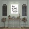Blessing Rustic Sign with Wood Frame, Bless The Food Before Us The Family Beside Us The Love Between Us Printable Farmhouse Entryway Wooden Artwork, Wall Art Decor Hanging Plaque, 16x20 Inch view 2