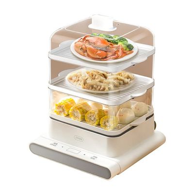 Three-Layer Electric Steamer, Large-Capacity Automatic Power-Off Breakfast Machine Steamer Multi-Functional Healthy Breakfast Electric Steamer