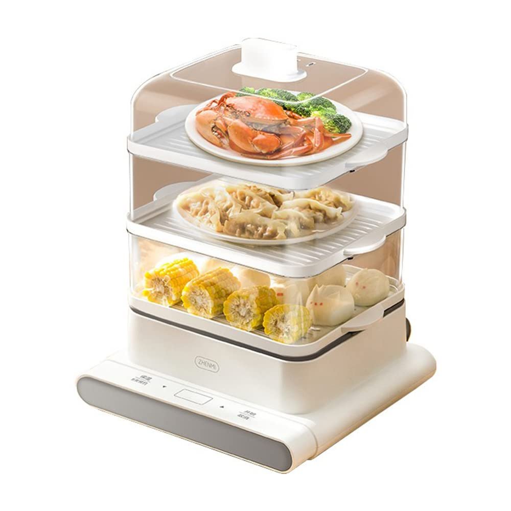 Three-Layer Electric Steamer, Large-Capacity Automatic Power-Off Breakfast Machine Steamer Multi-Functional Healthy Breakfast Electric Steamer