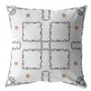 HomeRoots 20 White Floral Decorative Suede Throw Pillow view 1