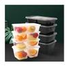 AGYH 300 Packs Meal Prep Containers with Lid 2 Compartments Food Storage Containers Microwave Freezer Safe Take Out Food Container (Color : Clear, Size : 650ML) view 1