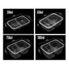 AGYH 300 Packs Meal Prep Containers with Lid 2 Compartments Food Storage Containers Microwave Freezer Safe Take Out Food Container (Color : Clear, Size : 650ML) view 2
