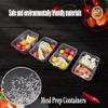 AGYH 300 Packs Meal Prep Containers with Lid 2 Compartments Food Storage Containers Microwave Freezer Safe Take Out Food Container (Color : Clear, Size : 650ML) view 3