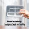 AGYH 300 Packs Meal Prep Containers with Lid 2 Compartments Food Storage Containers Microwave Freezer Safe Take Out Food Container (Color : Clear, Size : 650ML) view 4