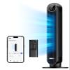 Dreo Tower Fan for Bedroom, Smart Oscillating Quiet Floor Fans, Standing Bladeless Fan with Remote and WiFi Voice Control, 4 Modes, 4 Speeds, 8H Timer, 28dB, Works with Alexa/Google view 1