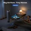 Dreo Tower Fan for Bedroom, Smart Oscillating Quiet Floor Fans, Standing Bladeless Fan with Remote and WiFi Voice Control, 4 Modes, 4 Speeds, 8H Timer, 28dB, Works with Alexa/Google view 3