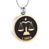 12 Constellation Pattern Stainless Steel Cremation Urn Necklace for Ashes Remembrance Jewelry Memorial Urn Necklace view 1