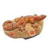 Beachcombers B22761 Orange Gecko on Rock Figurine, 4.72-inch Length, Resin view 1
